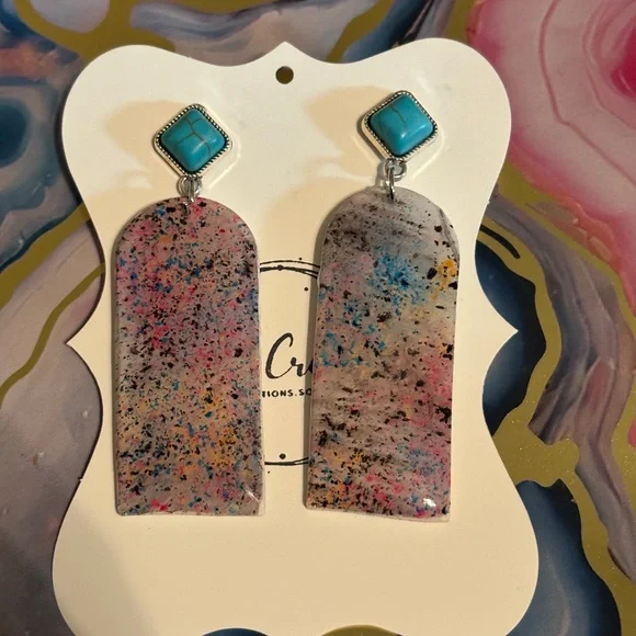 Small Batch Handmade Polymer Clay Earrings - Picture 7 of 12